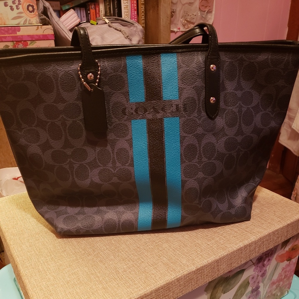 Coach Stripe Tote